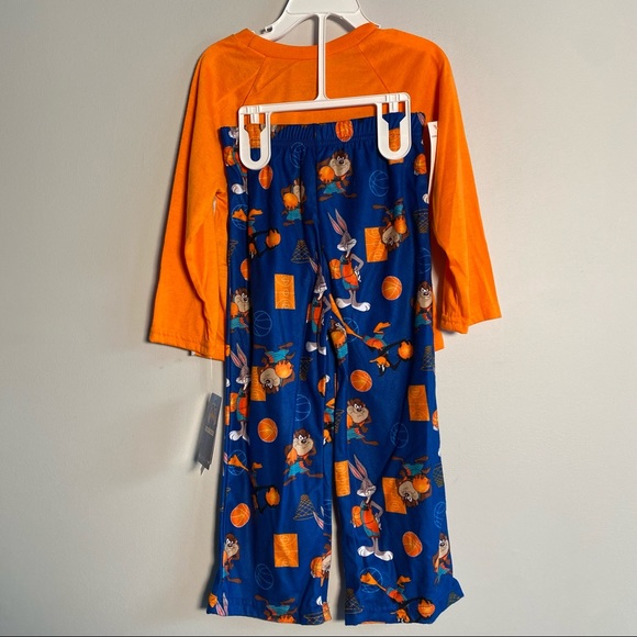 Let’s Jam Space Jam Boys long sleeve long flannels pajamas set size 4 NEW - Picture 3 of 5